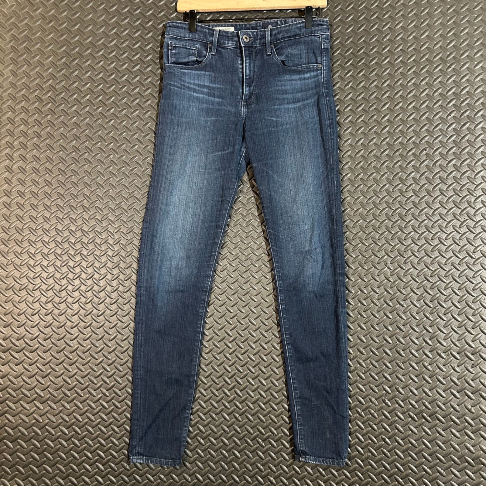 Ag Adriano Goldschmied The Farrah High Rise Skinny Blue Dark Wash Jeans 29r